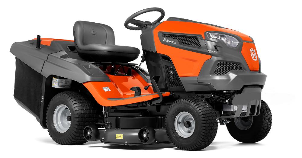 1 HUSQVARNA TC 242 T mit Schneeschild 120Plus & Gartentraktoren Anhänger 275 – Bild 1