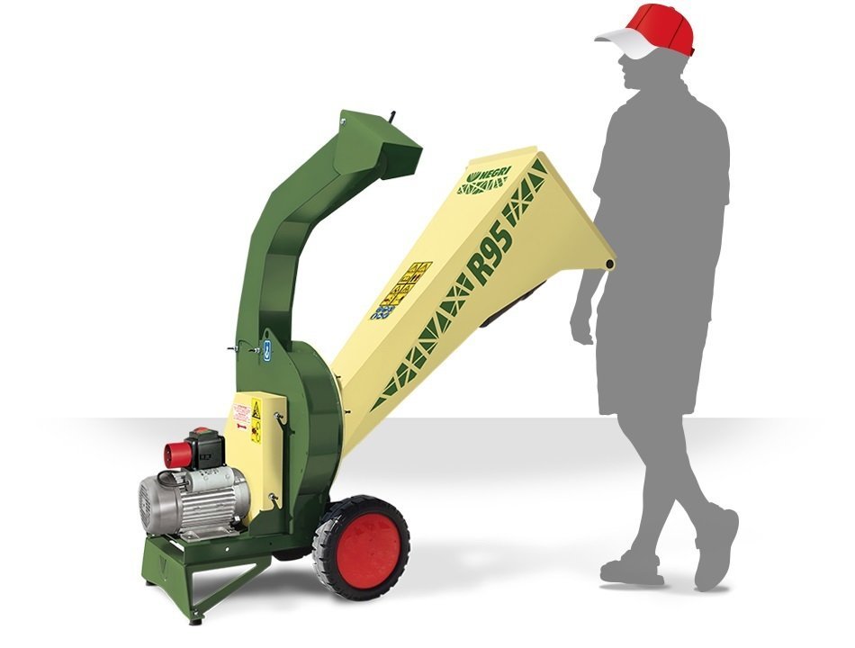 Haecksler_R95 NEGRI Biohäcksler R95 / Elektro-Häcksler mit Transporträder – Bild 1